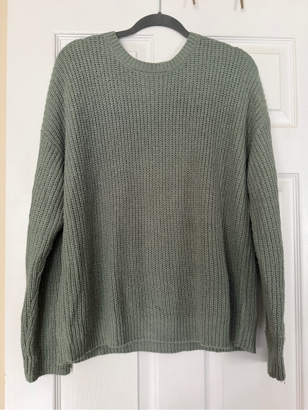 Pink Lily Olive Sage Crewneck Knit Sweater